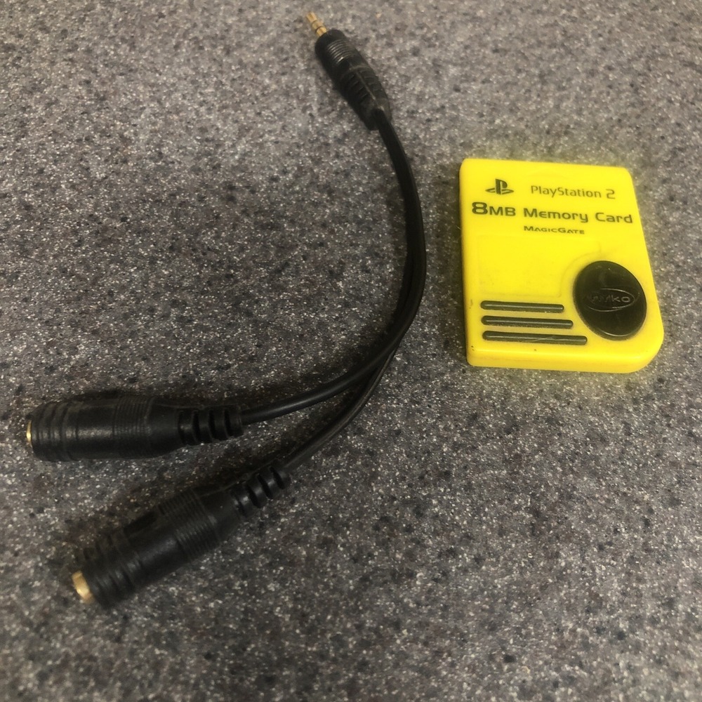 Official OEM Sony Playstation 2 PS2 Memory Card 8MB Magic Gate Nyko & Splitter